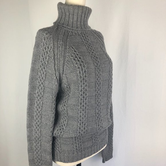 Barney's Merino Wool Chunky Turtleneck Sweater - Picture 2 of 10